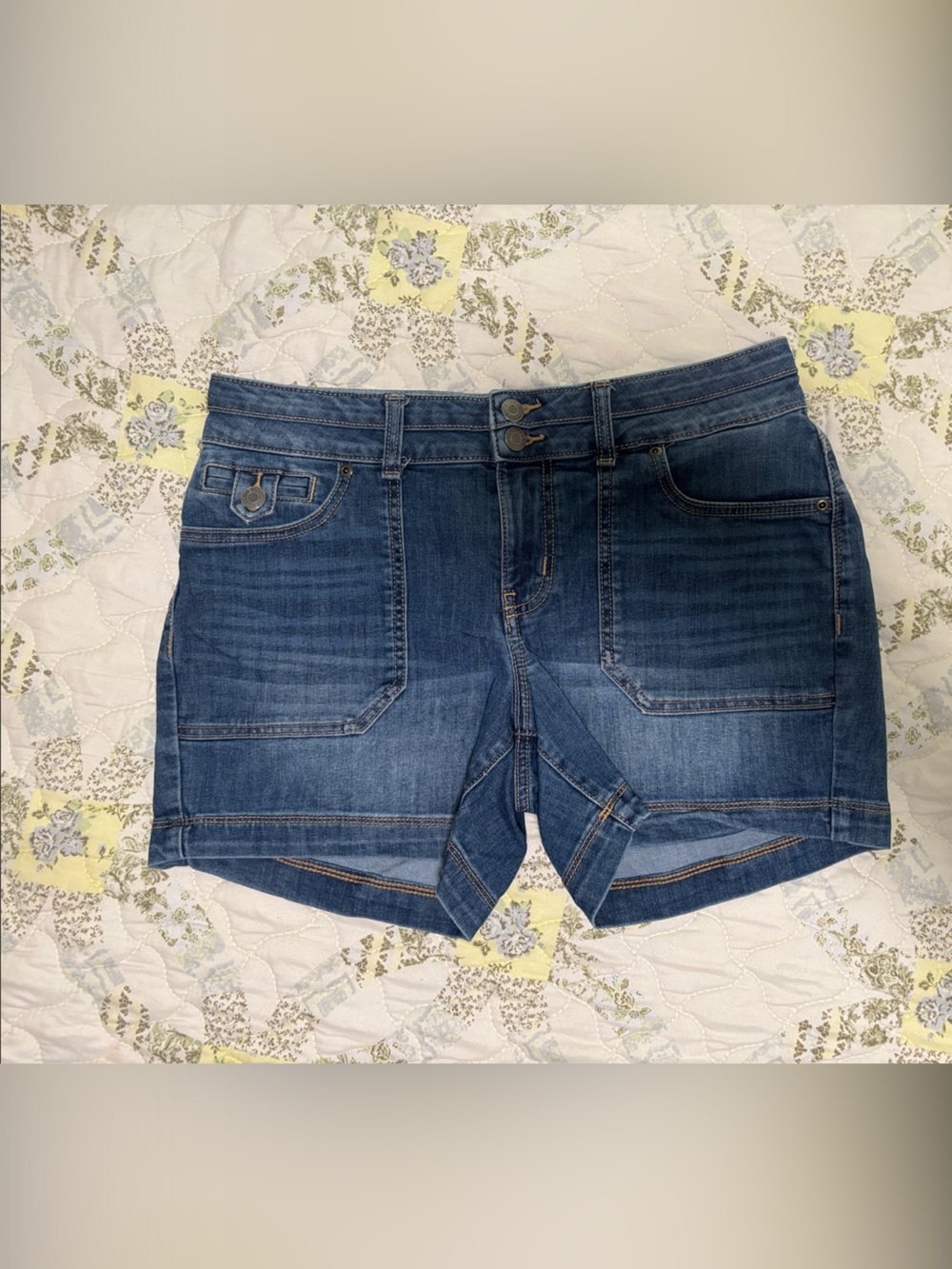 Maurices Dark Blue High-Rise Jean Shorts